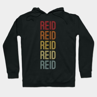 Reid Name Vintage Retro Pattern Hoodie